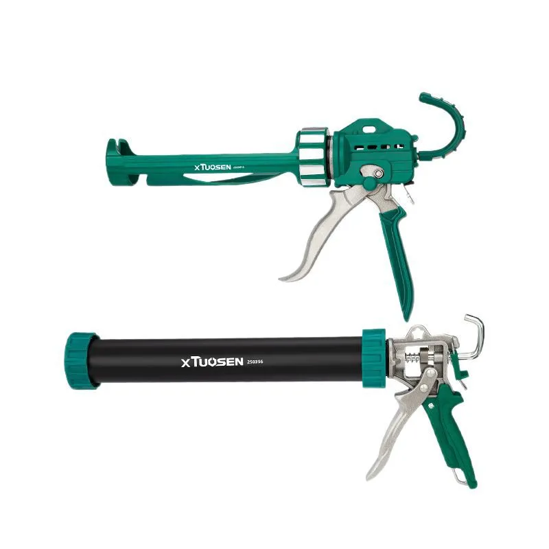 Semi-Open Extended Caulking Gun for Structural Adhesive – Long Barrel Sealant Gun for Door & Window Gap Filling, Professional Glue Dispenser for 300ml/310ml Cartridges